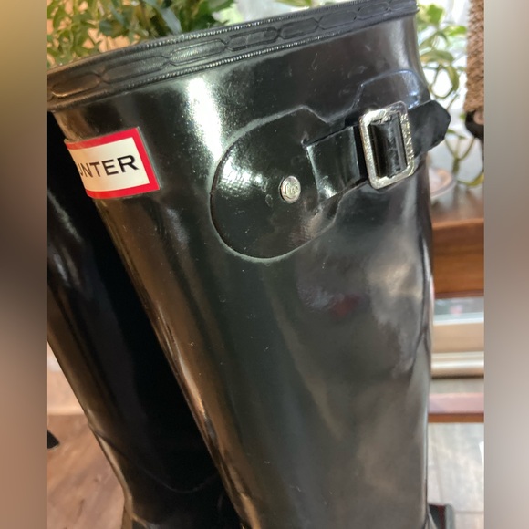 Hunter Tall Gloss Black Rain Boots - Picture 8 of 10